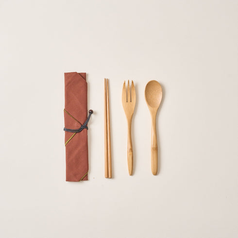 天然竹カトラリー 3点セット