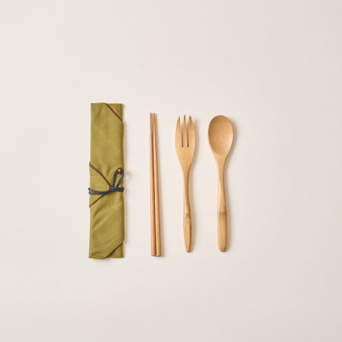 天然竹カトラリー 3点セット